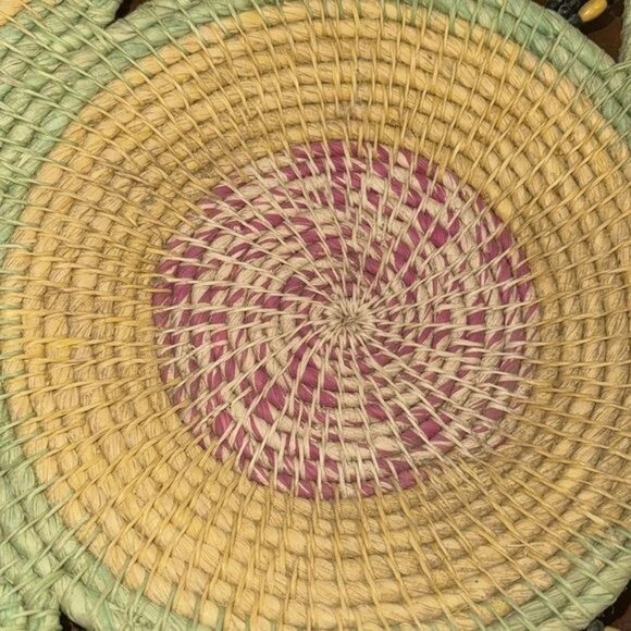 Woven Basket With Bee Design - Picture 2 of 7